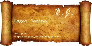Magos Janina névjegykártya