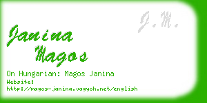 janina magos business card